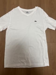 LACOSTE ホワイト Vネック Tシャツ サイズ4のサムネイル