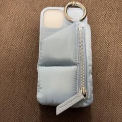 パファー素材 iPhone14ケース ライトブルーのサムネイル