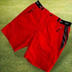 現行モデル　パーリーゲイツ　PGG ハーフパンツ　短パン　オレンジ　美品　5 L 現行モデル パーリーゲイツ PGG ハーフパンツ 短パン オレンジ 美品 5