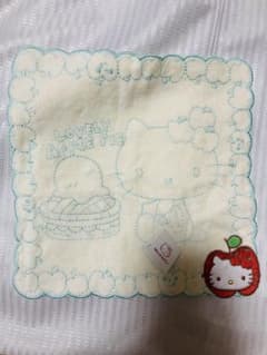 산리오 헬로 키티 타월 손수건 흰색 신품 미사용