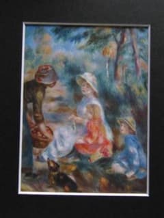 ルノワール 、【リンゴ売り】、希少画集画、新品高級額・額装付、状態良好 ルノワール 、【リンゴ売り】、希少画集画、新品高級額・額装付、状態