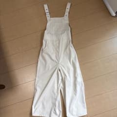 ホワイト サロペット コットン混紡のサムネイル