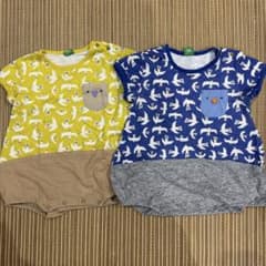80 ロンパース 2枚セット カバーオールのサムネイル