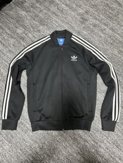 adidas ブラック ジャージ トラックジャケットのサムネイル