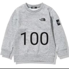 新品 ノースフェイス キッズ トレーナー 100 ミックスグレーのサムネイル