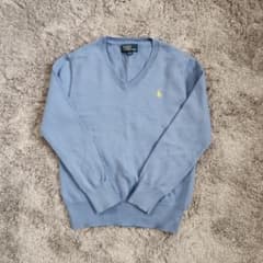 ​【美品】ポロ ラルフローレン コットン Vネック セーター 130cmのサムネイル