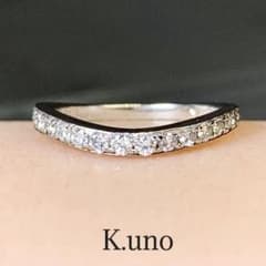 ケイウノ K.uno K18 WG ダイヤモンド ハーフエタニティ リング - メルカリ