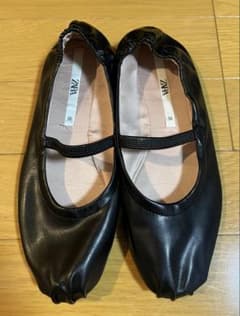 ZARA フラットシューズ バレエシューズ ブラック 36のサムネイル