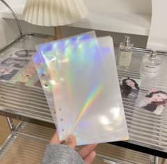 新品リフィルシール台紙システム手帳用 ホログラム リフィル 6穴 クリアポケットのサムネイル