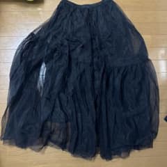 レディース 黒 フレアスカート