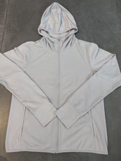 UNIQLO AIRism UVカット フルジップパーカー ライトグレー Mのサムネイル