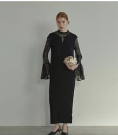 bell sleeve slit dress andresdのサムネイル