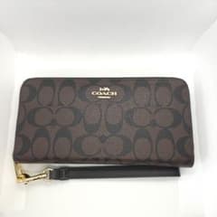 COACH 長財布 コーチ シグネチャー アコーディオンラウンドジップC4452
