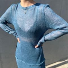 lanan シアーニット　セットアップ　ブルーのサムネイル
