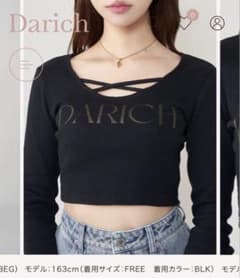 Darich ブラック クロスデザイン トップスのサムネイル