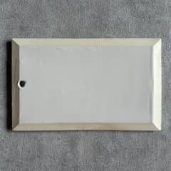 陶芸作家・岡田直人 チーズプレート21×13cm 長方形長皿 魅力の白磁