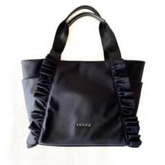 ✨美品✨ TOCCA トッカ フリル付きナイロン ブラックトートバッグ