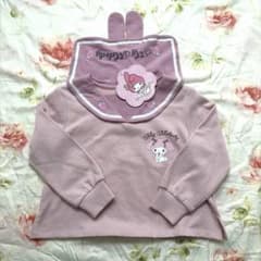 新品 マイメロディ セーラー襟 裏毛トレーナー 110センチ　サンリオ 耳付き