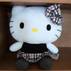ハローキティ ぬいぐるみ チェック柄リボン - メルカリ