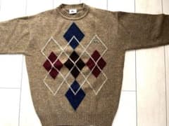 LACOSTE アーガイルセーター 刺繍ロゴのサムネイル