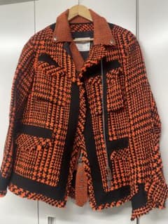 19AW sacai ウールツイード レイヤードライダースジャケットのサムネイル