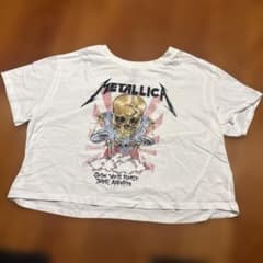Metallica プリントTシャツ ホワイト S ミニ丈のサムネイル