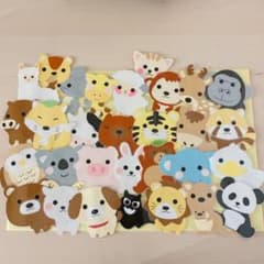 동물 벽면 도부츠화 용지 핸드메이드