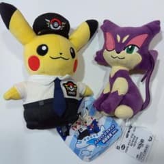 ポケモン ぬいぐるみ パイロットピカチュウ　 ほぺぴた　チョロネコ 2点セットのサムネイル