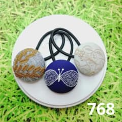 768 ミナペルホネン✨ハンドメイドヘアゴム✨spica ちょうちょ