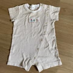 CELINE BABY ロンパース 70cm ボーダー 刺繍のサムネイル