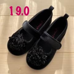 【中古　19.0】キャサリンコテージ　ベルベット　フォーマル靴　女の子のサムネイル