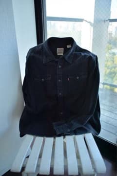 Levi's バーストゥ ウエスタンシャツ ブラックデニム XL ネバダ購入品