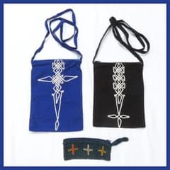 アフリカ ニジェール サコッシュ ミニポーチ セット 刺繍 ハンドメイド 民芸品