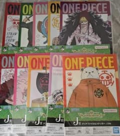 ONEPIECE 이치 반 쿠지 J상 클리어 파일 & 스티커 10종