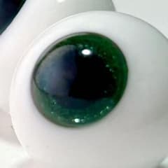 グラスアイ16mm 緑 グリーン ラメ入り 黒瞳孔 虹彩模様なしのサムネイル