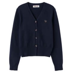 GENERAL IDEA GNRL エッセンシャルカーディガン 紺 S 着痩せのサムネイル