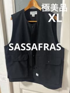 極美品】銘品 SASSAFRAS ササフラス ベスト 黒 XL ロフトマン - メルカリ