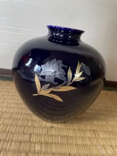 D-壁 有田焼 瑠璃金彩 飾り壺 花瓶 牡丹紋様 インテリア 骨董 レトロ 有田焼 色絵鳳凰応龍文・耳付花瓶【香蘭社】高級 磁器 手描き 飾り壺