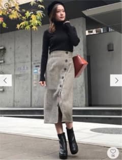 Lさん専用　murua ボタンペンシルスカート　ミックスのサムネイル