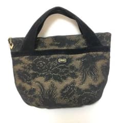 FEILER レースバッグ ブラック フラワー柄 トートバッグ - メルカリ