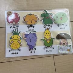 フルーツと野菜のキャラクターシール8種のサムネイル