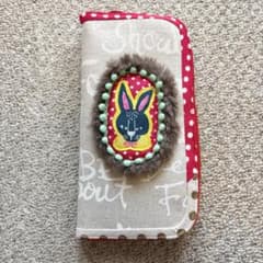 新品】ゴーヤマラカス ハンドメイド 長財布 うさぎ クラッチタイプ 