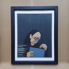 花井祐介 切り抜き(25×21ウッドフレーム付) レコード - 3
