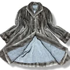美品/EMBA/ブルーアイリス/ミンクファー/セミロングコート/15号 - メルカリ