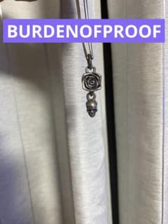 BURDENOFPROOFバーデンオブプルーフ ドクロ＆ローズネックレストップ 