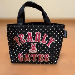 PEARLY GATES ドット柄トートバッグ　22 PEARLY GATES カートバッグ ドット柄 ネイビー - メルカリ