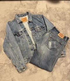 リーバイス　デニムジャケット M セットアップ　501 70508 ブルー リーバイス デニムジャケット M セットアップ 501 70508 ブルー - メルカリ