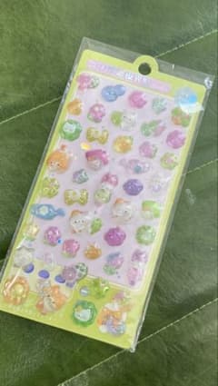 ぷっくりシール　カラフル動物キャラクターのサムネイル