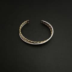 GSTV イタリアンジュエリー　トゥービーゴールド　バングル 高級✨ GSTV バングル SV 18KT コンビ トゥービーゴールド イタリア