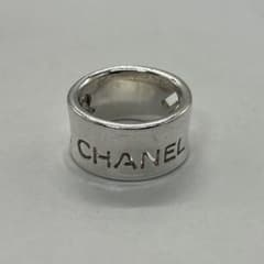 希少 シャネル CHANEL ワイドロゴ スクエア リング SV925 17号 シャネル CHANEL ロゴ ワイド リング 8号 SV925 クローバー 希少